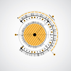 Technical plan, colorful abstract engineering draft for use in g