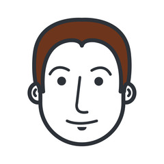 young man male avatar vector illustration design