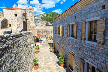 Fototapeta na wymiar Citadel in old town in Budva