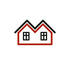 Obraz premium Vector stylish estate agency symbol. Creative construction icon