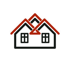 Vector tylish estate agency corporate symbol. Creative construct
