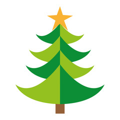 Obraz premium merry christmas tree celebration vector illustration design
