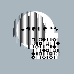 Abstract geometric composition, vector background.