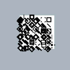 Vector geometric composition, abstract graphic art.