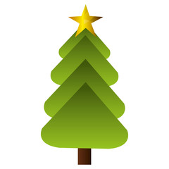 merry christmas tree celebration vector illustration design