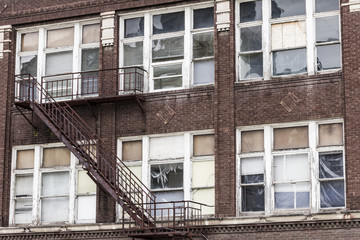 Urban Blight - Abandoned Building - Worn, Broken and Forgotten I