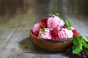 Raspberry ice cream.