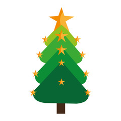 merry christmas tree celebration vector illustration design
