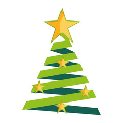 merry christmas tree celebration vector illustration design
