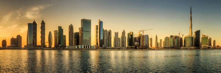 Fototapeta na wymiar Business bay of Dubai, UAE