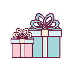 merry christmas gift celebration vector illustration design