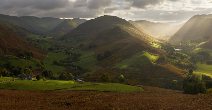 Beautiful light on Martindale Valley, Lake District.