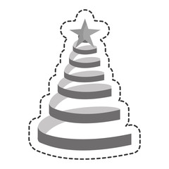 merry christmas tree celebration vector illustration design