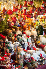 Christmas decoration on a european market