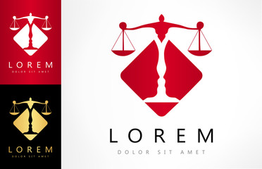 Scale of justice vector