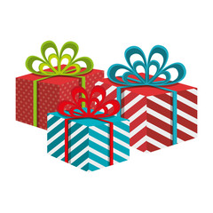 merry christmas gift celebration vector illustration design