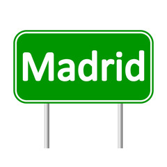 Madrid road sign.