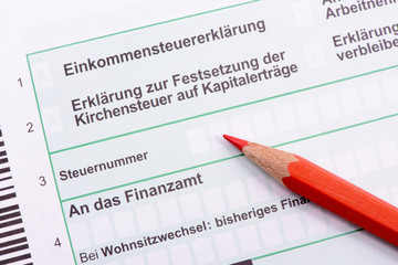Fototapeta premium Steuererklärung für Finanzamt