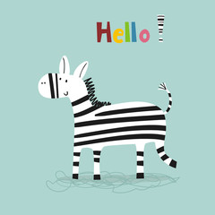 Cartoon zebra vector print © iryna_boiko