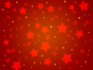 Christmas party background from red stars.Light gradient.