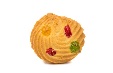 cookies with colored jelly isolated