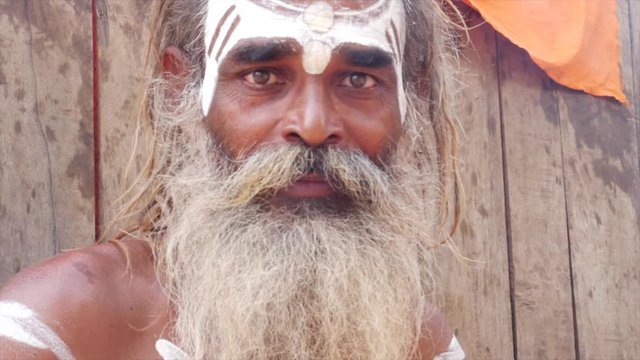 Sadhu man in Varanasi, India