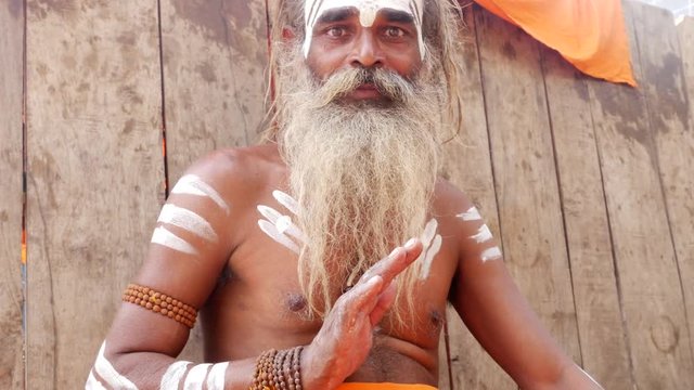 Sadhu man in Varanasi, India