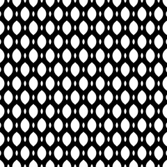 Fototapeta premium Vector monochrome seamless pattern, simple black & white geometric texture, illustration on mesh, lattice, tissue structure. Endless abstract background. Design element for prints, decoration, digital