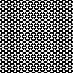 Vector monochrome seamless pattern, simple black & white geometric texture, illustration on mesh, lattice, tissue structure. Endless abstract background. Design element for prints, decoration, textile