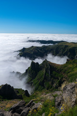 Hiking Pico do Arierio, Pico Ruivo, Madeira, Portugal