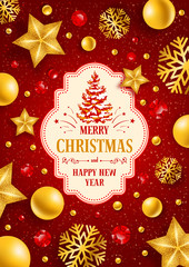 Obraz na płótnie Canvas Christmas greeting card