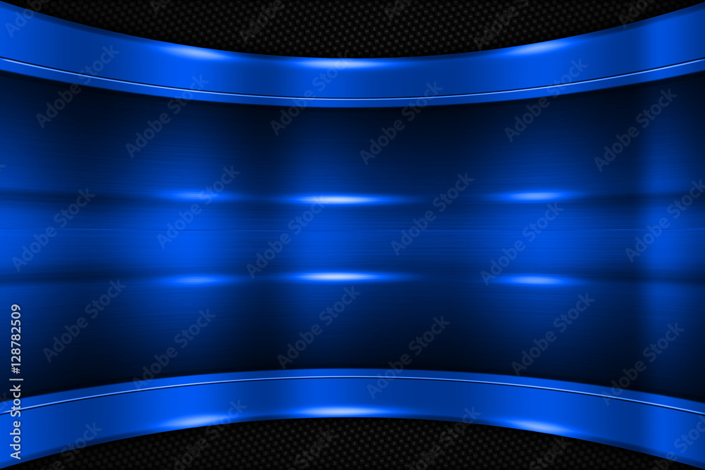 Wall mural blue and black metal background - Wall murals