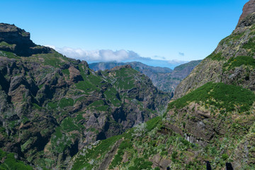 Hiking Pico do Arierio, Pico Ruivo, Madeira, Portugal