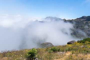 Hiking Pico do Arierio, Pico Ruivo, Madeira, Portugal