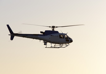Fototapeta na wymiar Early Morning Helicopter