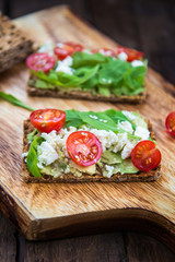 Healthy Snack from Wholegrain Rye Crackers