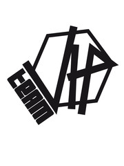 Team crew party friends cool logo design vip very important person important