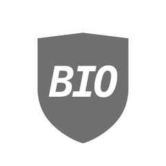 Isolated shield with  the text  BIO