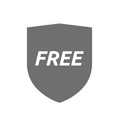 Isolated shield with    the text  FREE