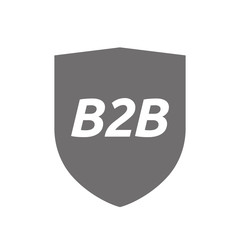Isolated shield with    the text B2B