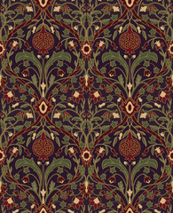Fototapeta na wymiar Floral pattern for wallpaper.