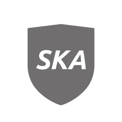 Isolated shield with    the text SKA