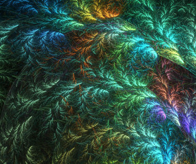 Computer generated fractal illustrating the branches of trees