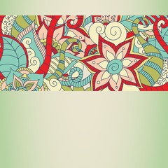 Zentangle abstract flowers. Doodle flower. Vector illustration