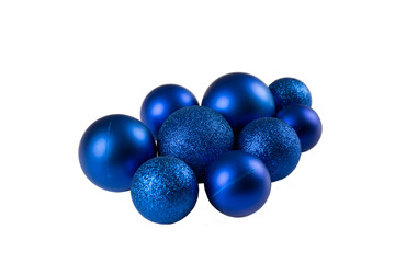 Blue Christmas baubles