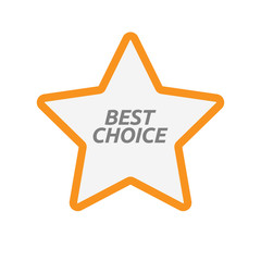 Isolated star icon with    the text BEST CHOICE