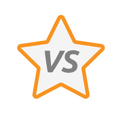 Obraz premium Isolated star icon with the text VS