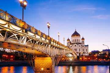 Fototapeta premium Christ the Saviour Cathedral in the evening