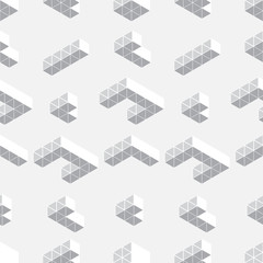 Seamless pattern of volumetric figures.