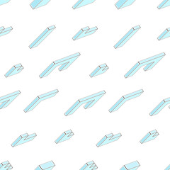Isometric seamless pattern in pastel colors.